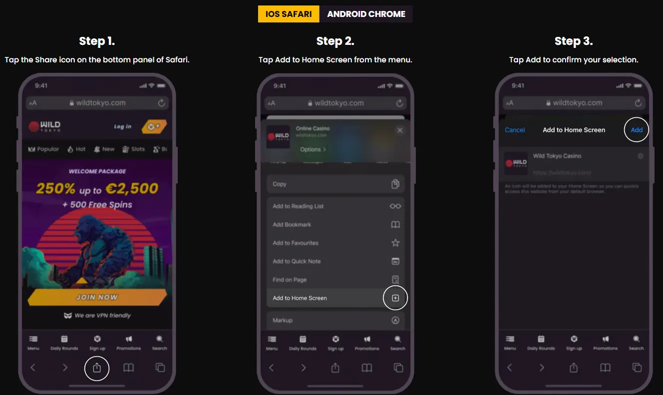 Mobile app installation guide